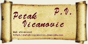 Petak Vicanović vizit kartica